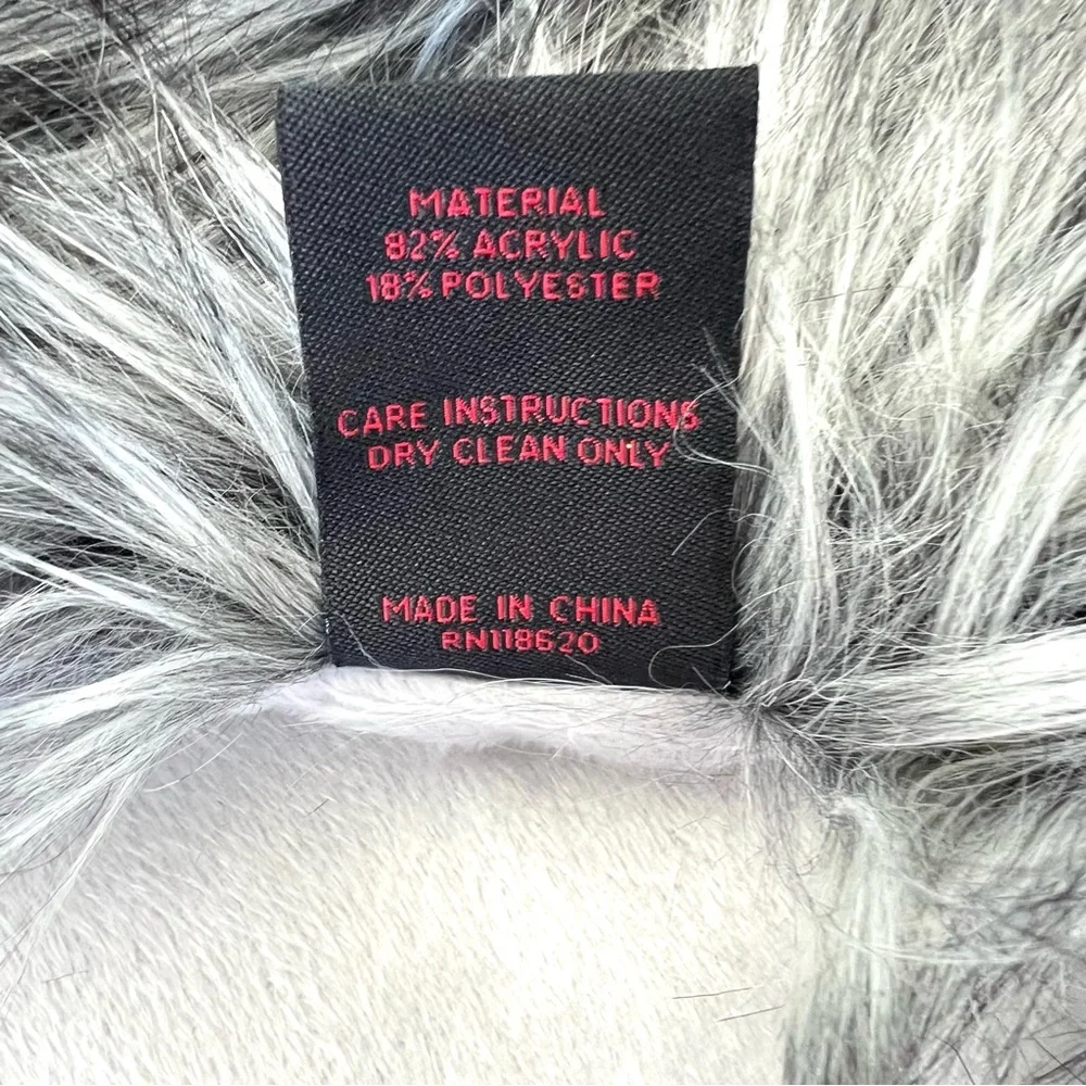 Adrienne Landau Luxury Multicolor Plush Faux Fur Soft Velvet Tails Wrap or Throw
